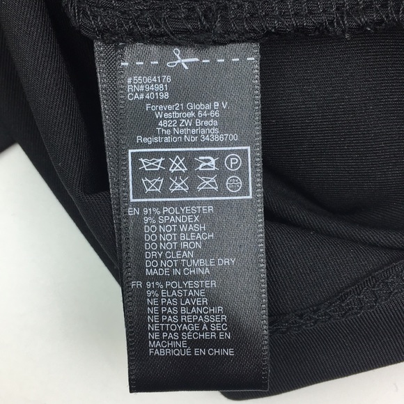 Forever21 Black Bodycon Dress Tiered Sleeveless *H - Picture 4 of 6